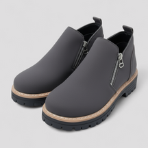 Shoes : Comfortabele Laarzen met Ronde Neus voor Dames - Zwart in Grijs van Pantino
