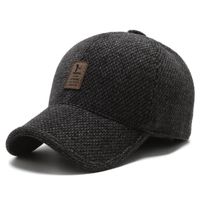 Baseball Cap : SnapHat - Gebreide Winter Baseballpet Donkergrijs in Donkergrijs van Pantino