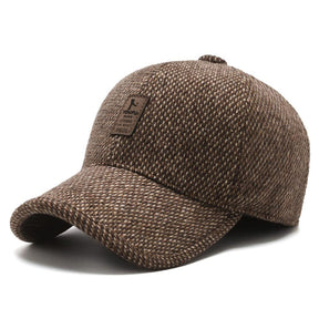 Baseball Cap : SnapHat - Gebreide Winter Baseballpet Donkergrijs in Khaki van Pantino