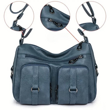 bags : Gwyneth Cargo Tas - Vrouwen Tas met Meerdere Zakken - Blauw in Blauw van Pantino