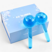 Facial Massager : BeautyCool - Koelende Kristallen Ballen - Energetische Massage voor Gezicht & Ogen, 2st/Doos in BLAUWE SET van Pantino