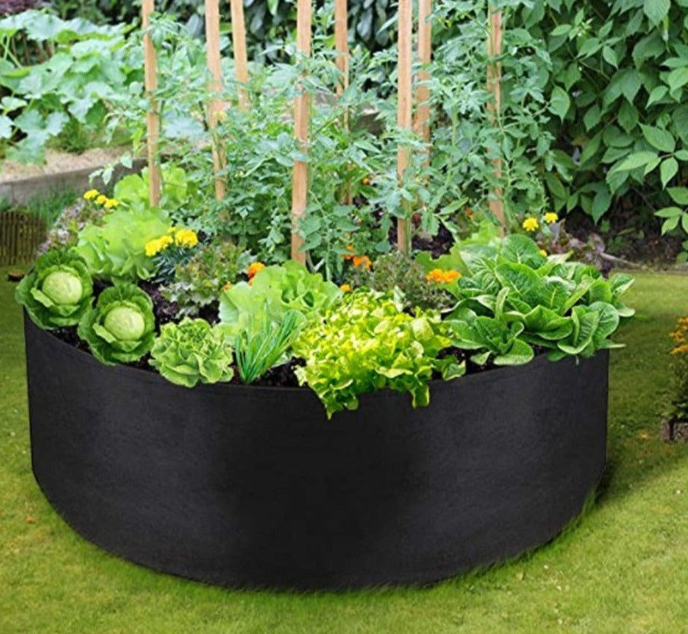 home & garden : Draagbare Groeitassen Zwart - Planten Kweken Groentestuin - Vilt in Zwart van Pantino