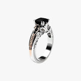 Ring in zilver 925 met natuurlijke diamant van 1 karaat