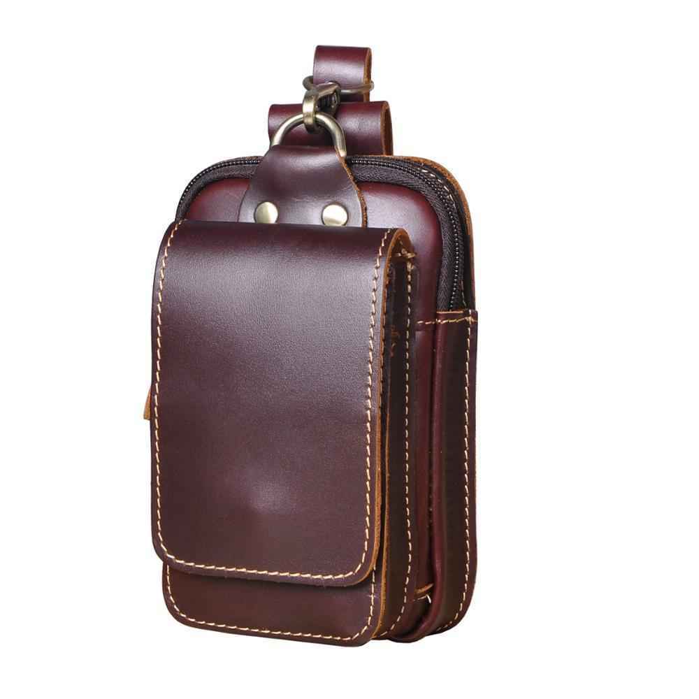 Belt Bag : Heuptasje voor heren in zwart leer – Elegant en praktisch voor dagelijks gebruik in van Pantino