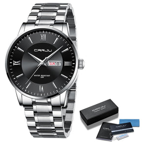 watches : Heren sporthorloge zwart - Waterdicht siliconen chronograaf met datum en stopwatch in Zilver zwart van Pantino