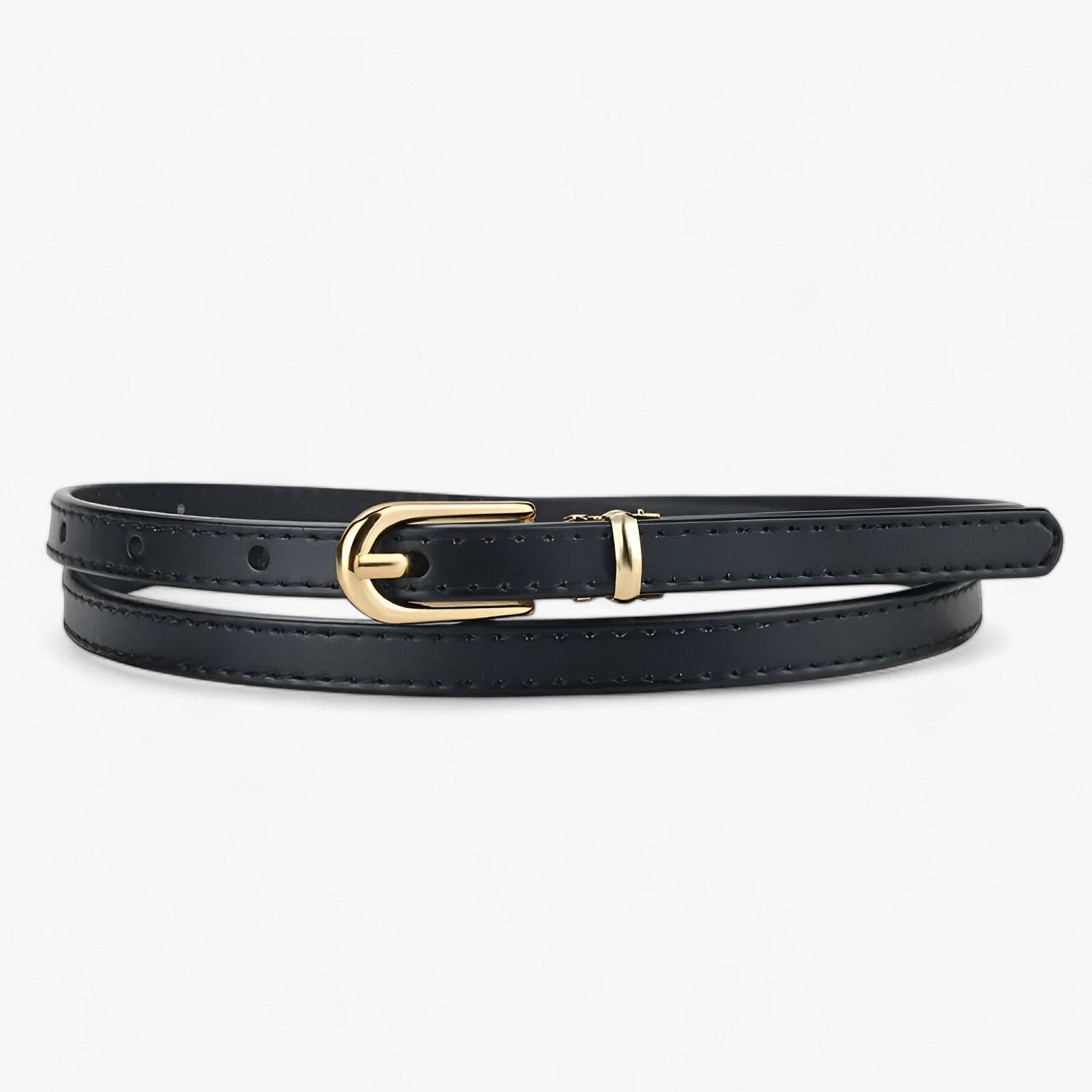 Belt : Echte Leren in Dun Ontwerp voor een Moeiteloze Stijl - Grijs in van Pantino