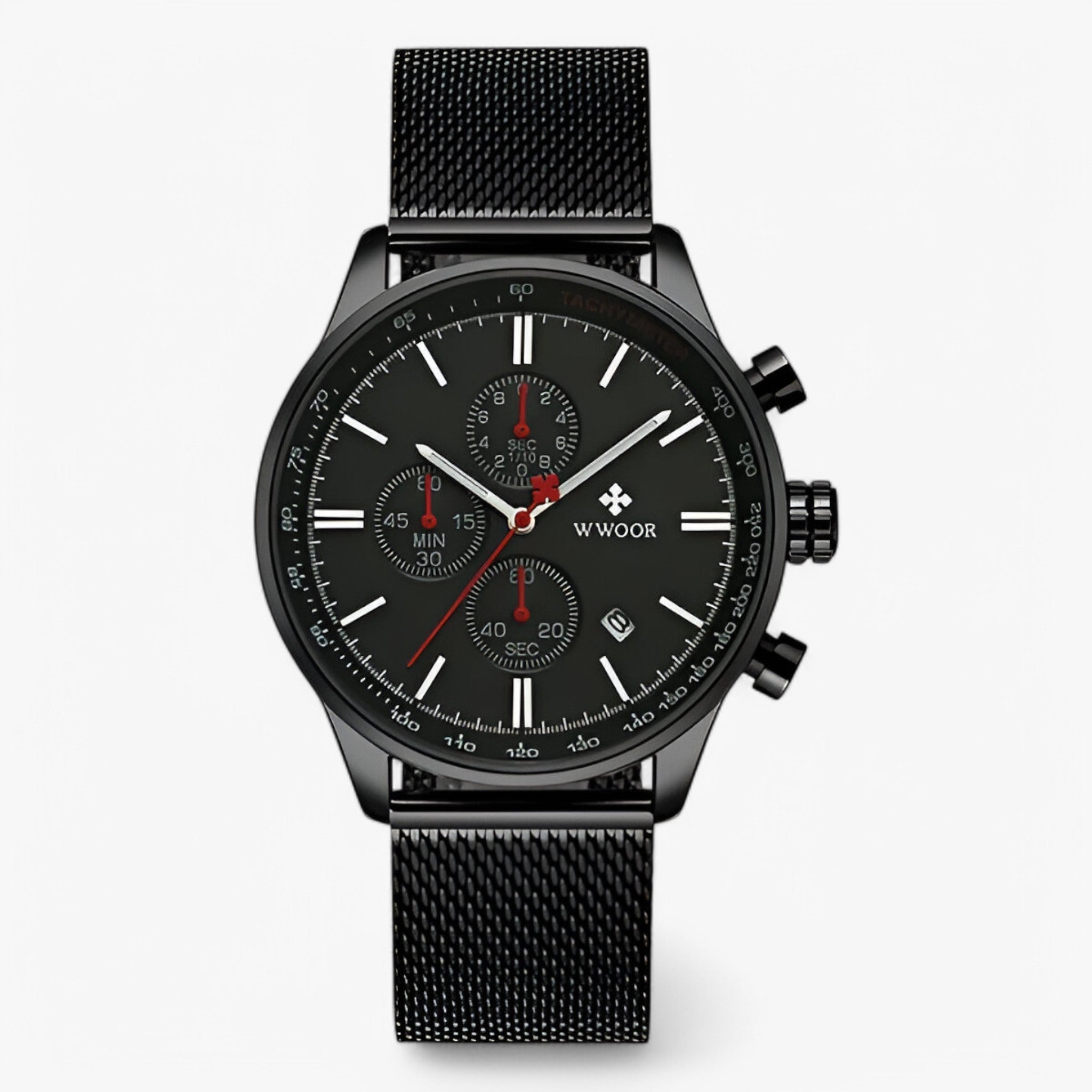 watches : Horloge Zwart Goud - Luxe Sporthorloge in zwart zwart van Pantino