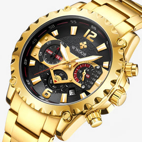watches : Horloge Zwart Zwart - Luxe Chronograafhorloge van Roestvrij Staal in van Pantino