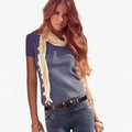 Jeans para damas negro - Cinturón de cuero premium - Ajuste casual