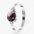 Smartwatch damă argintiu rezistent la apă - Ceas elegant cu monitor de ritm cardiac și tracker de activități