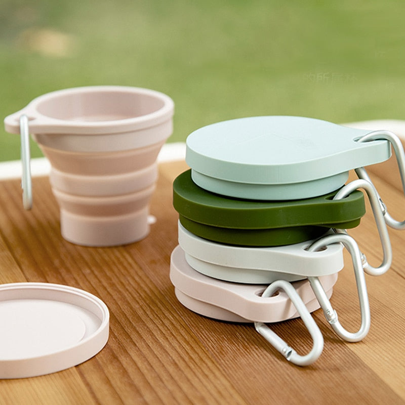 outdoor equipment : Opvouwbare Cup - Perfect voor op Reis - Groen in van Pantino