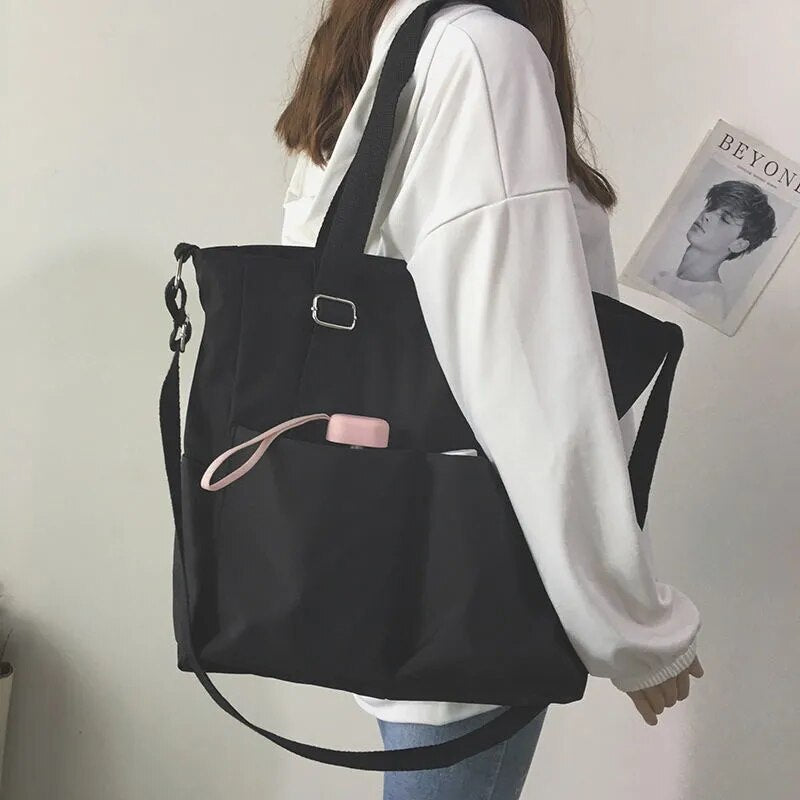 bags : Crossbody Tas Dames Zwart - Waterdicht Grote Capaciteit - Oxford Stof in van Pantino