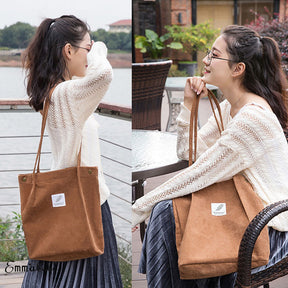 bags : Corduroy Schoudertas Dames Geel - Vrijetijdststas in van Pantino