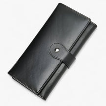 bags : Portemonnee Dames Rood - Luxe Lederen - Compact en Stijlvol in Zwart van Pantino