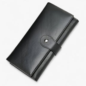 bags : Portemonnee Dames Rood - Luxe Lederen - Compact en Stijlvol in Zwart van Pantino