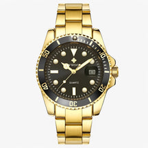 watches : Horloge Groen Zilver - Luxe Sporthorloge van Roestvrij Staal in Zwart goud van Pantino