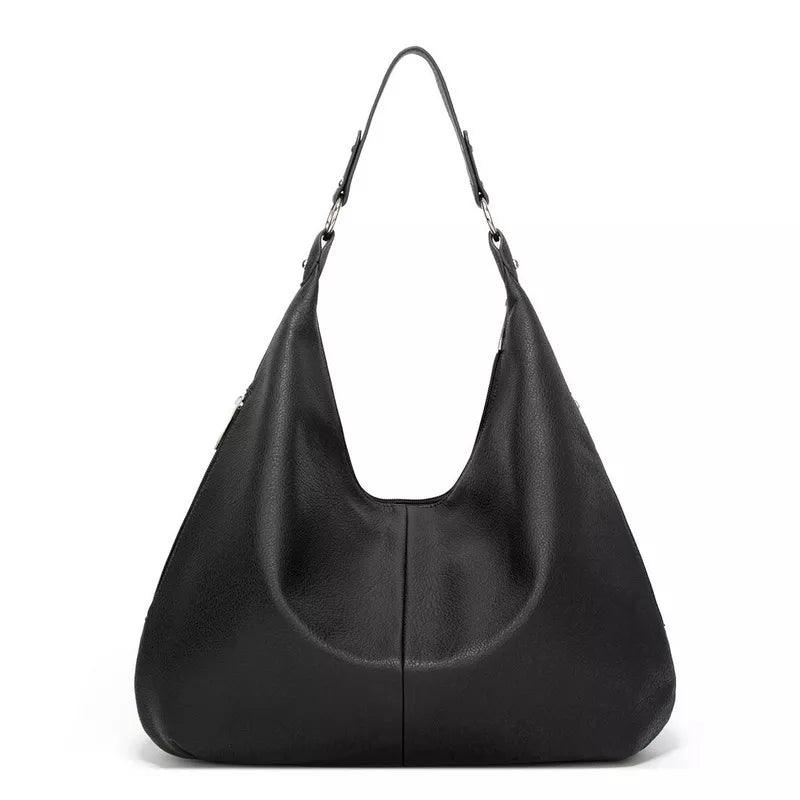bags : Schoudertas met Veel Opbergruimte - Camel in Zwart 48cm*34cm van Pantino