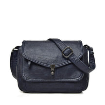 bags : Crossbody Tas Dames Retro Zwart - The Carolina Bag Polyester in Retro Blauw van Pantino