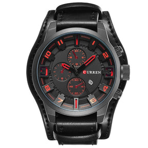 watches : Navigator Luxe Heren Horloge – Bruin Leren Band | Klassiek Zakelijk Polshorloge in Espresso Zwart van Pantino