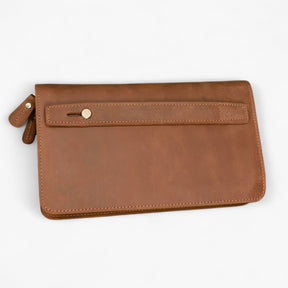 bags : Clutch Heren Bruin - Stijlvolle Lange Leer in van Pantino