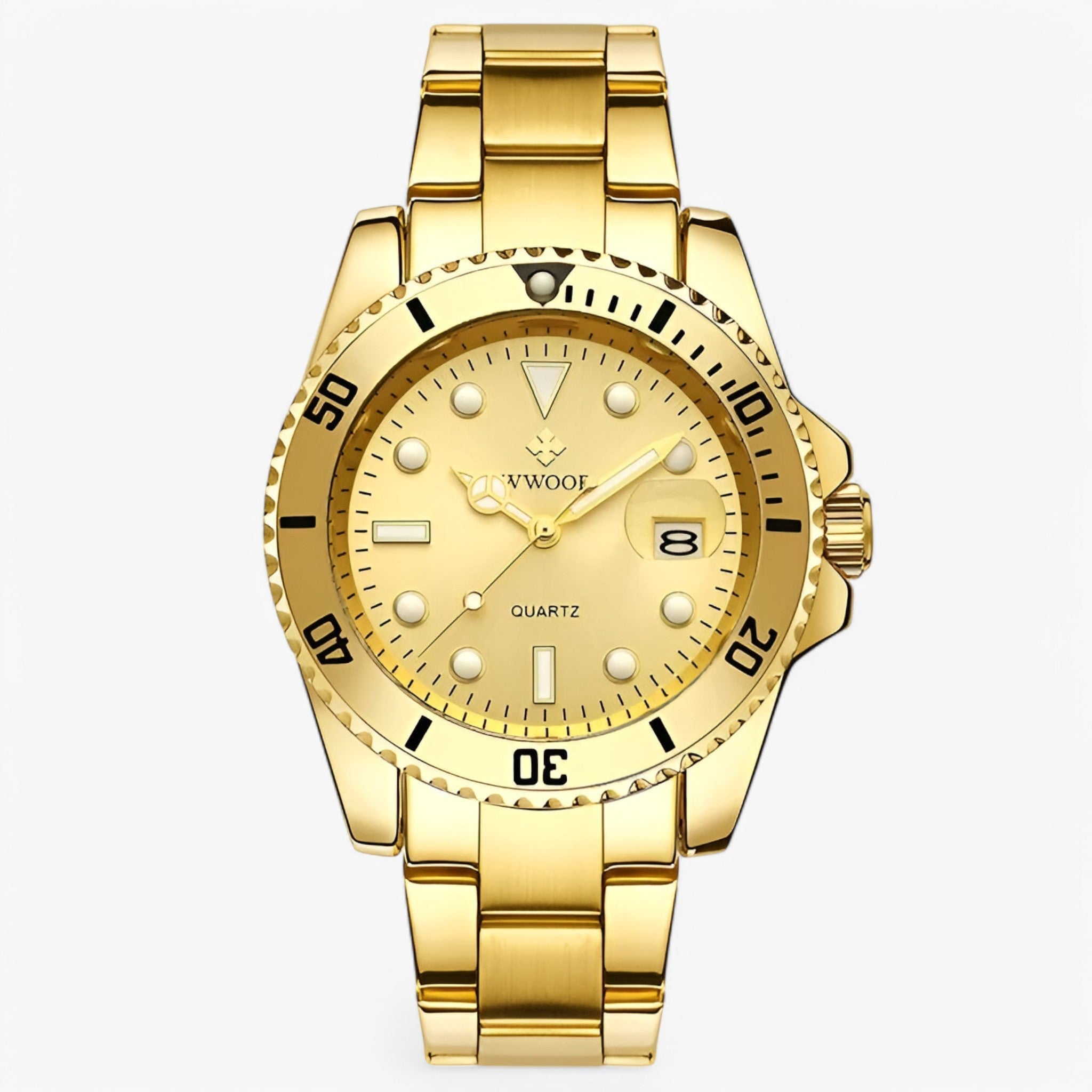 watches : Horloge Groen Zilver - Luxe Sporthorloge van Roestvrij Staal in Goud Goud van Pantino