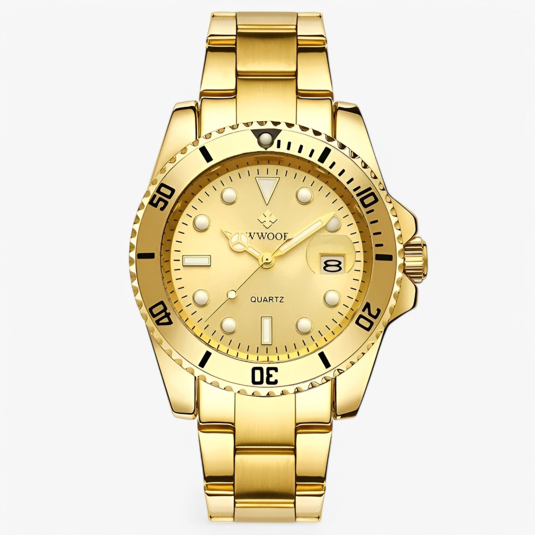 watches : Horloge Groen Zilver - Luxe Sporthorloge van Roestvrij Staal in Goud Goud van Pantino