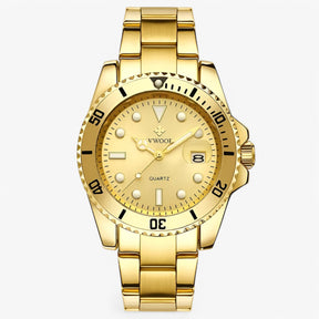 watches : Horloge Groen Zilver - Luxe Sporthorloge van Roestvrij Staal in Goud Goud van Pantino