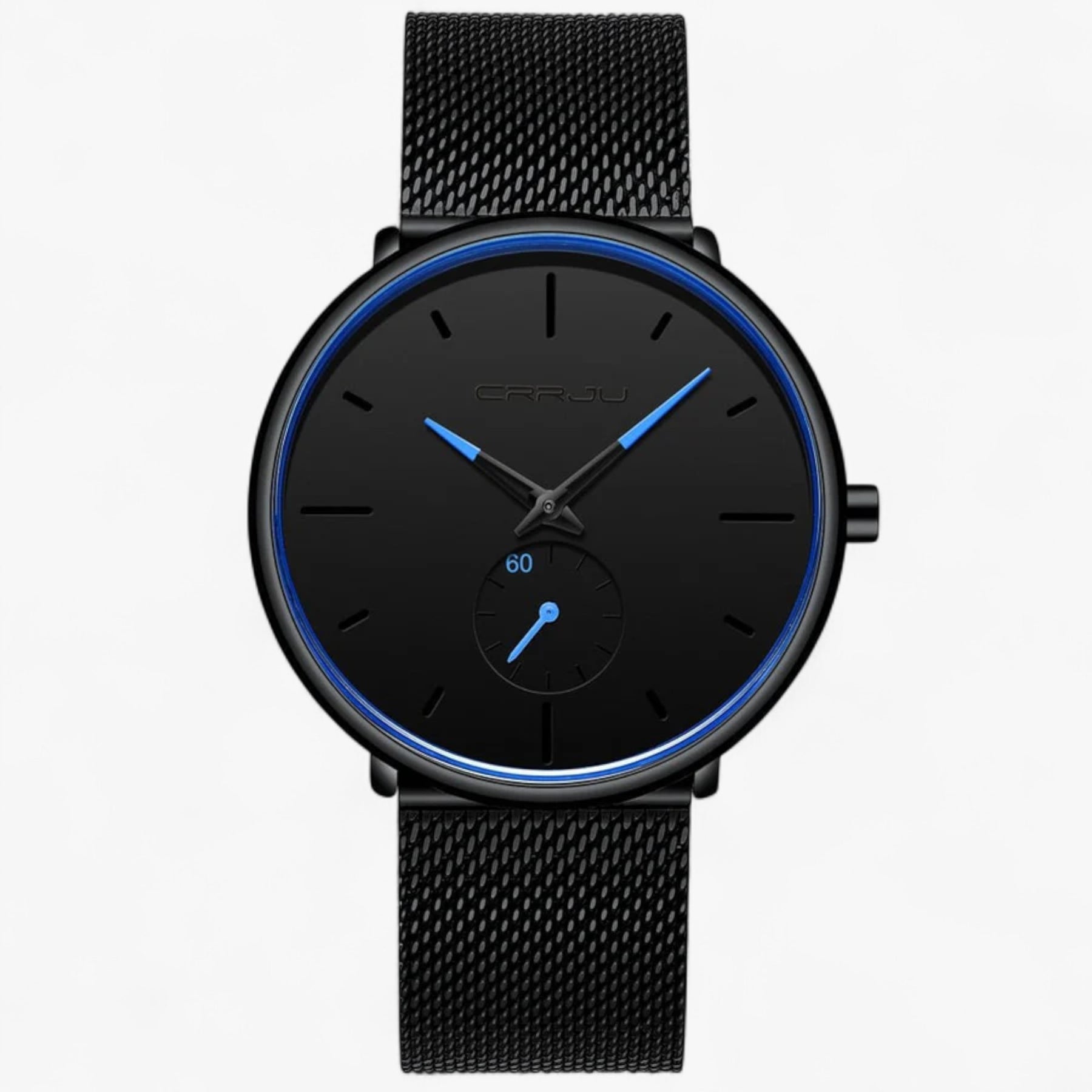 watches : Horloge Heren Zwart Blauw - Crjju Dunne Moderne in van Pantino