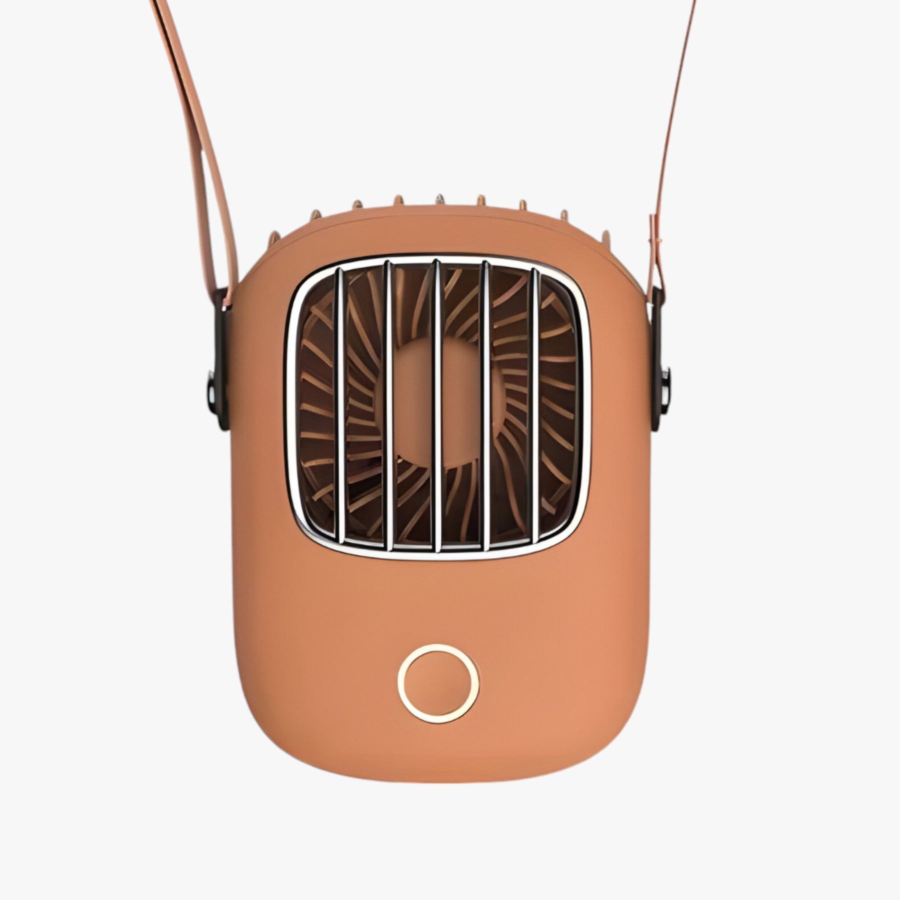 gadgets : Draagbare Nek - En Dekenventilator - Oplaadbare Koeling met LED-Verlichting in Oranje van Pantino