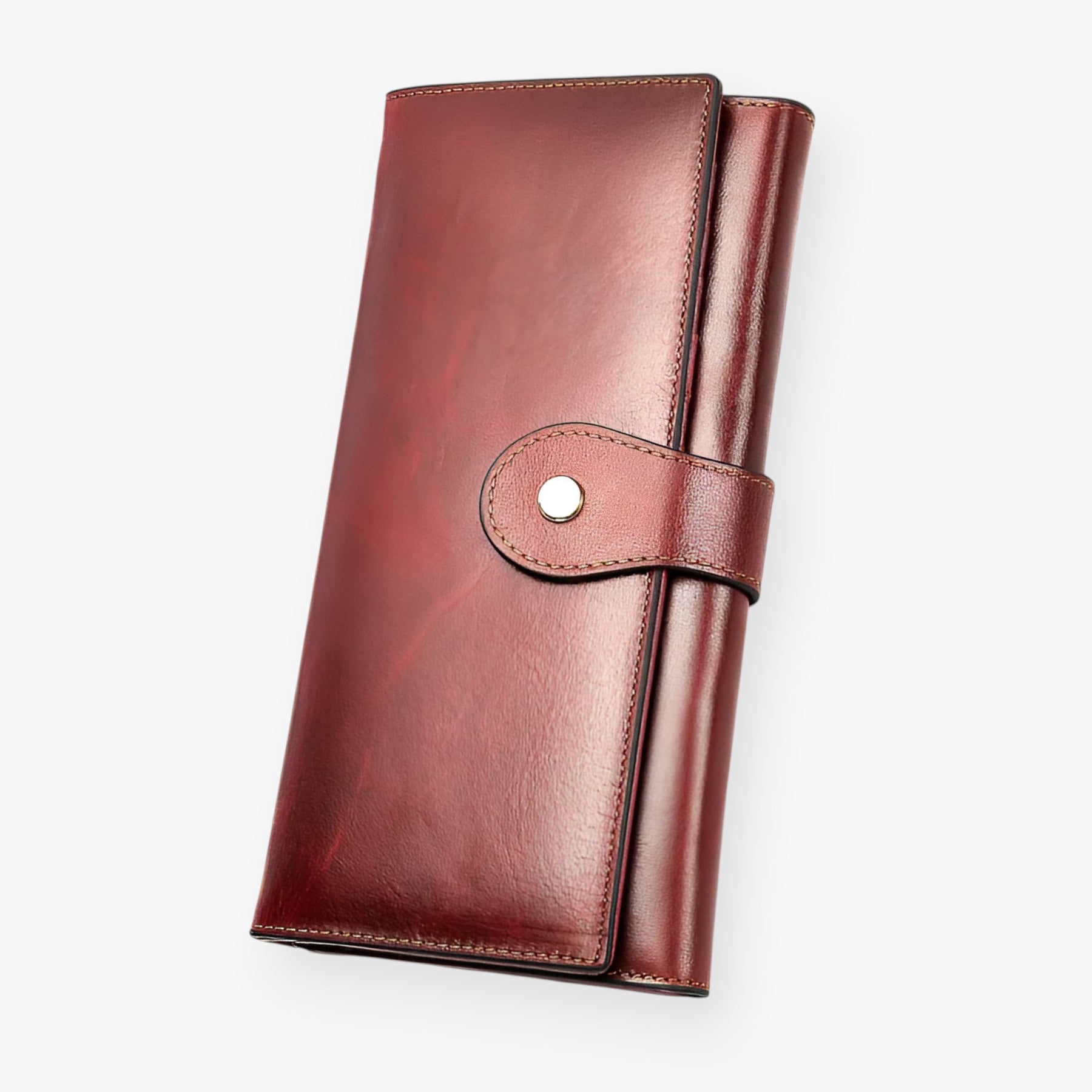 bags : Portemonnee Dames Rood - Luxe Lederen - Compact en Stijlvol in van Pantino