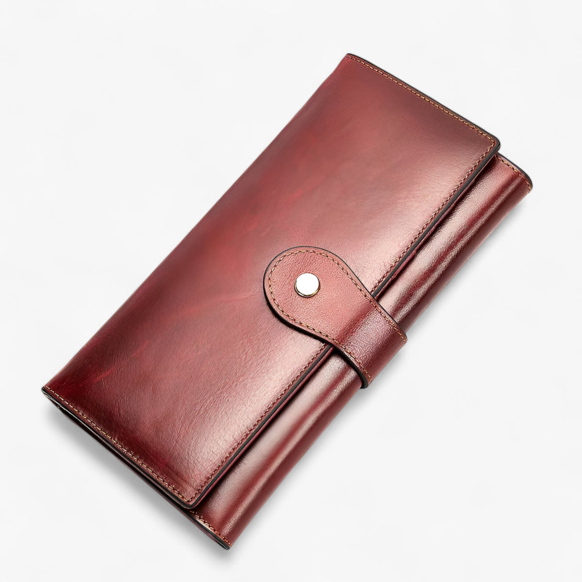 bags : Portemonnee Dames Rood - Luxe Lederen - Compact en Stijlvol in Rood van Pantino
