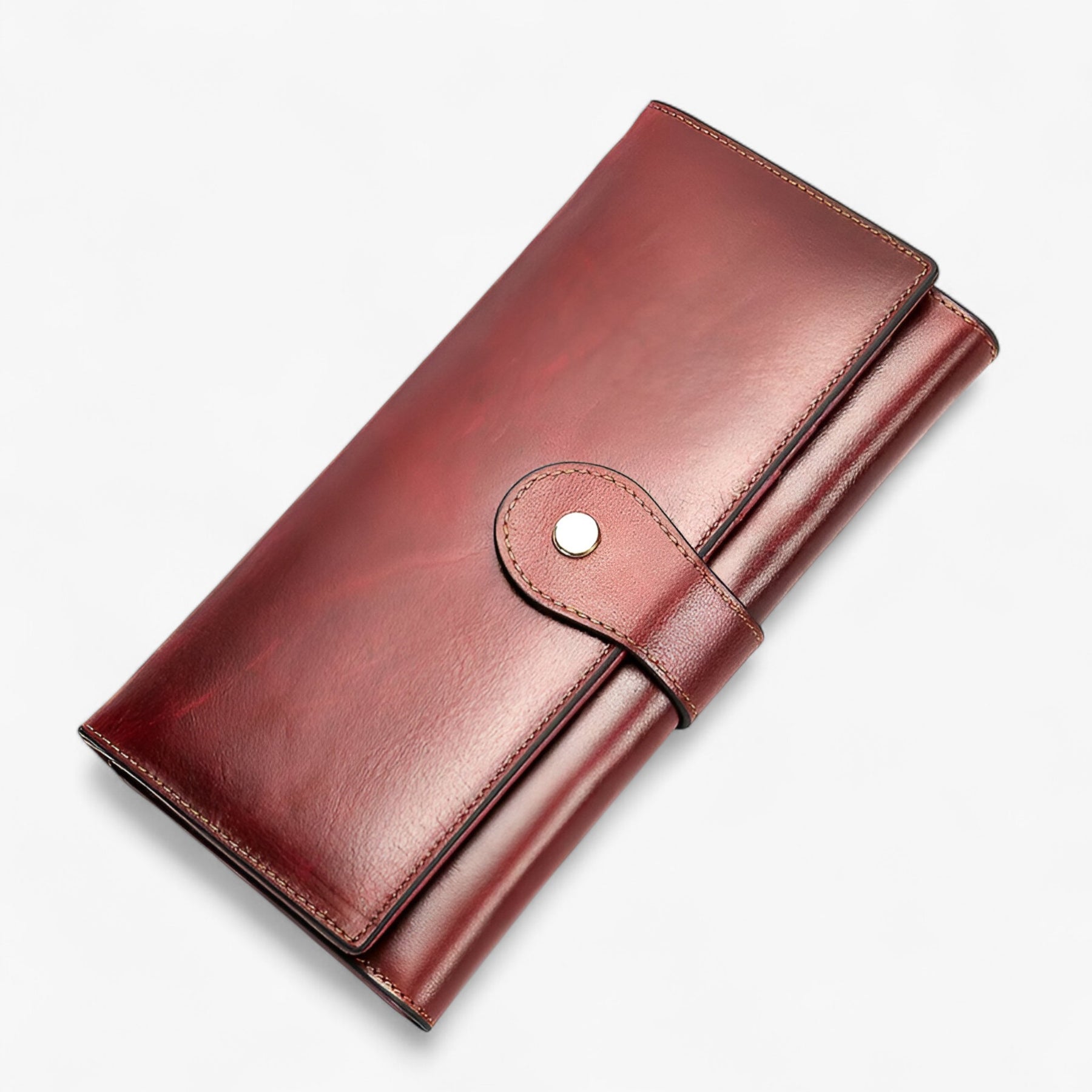 bags : Portemonnee Dames Rood - Luxe Lederen - Compact en Stijlvol in Rood van Pantino