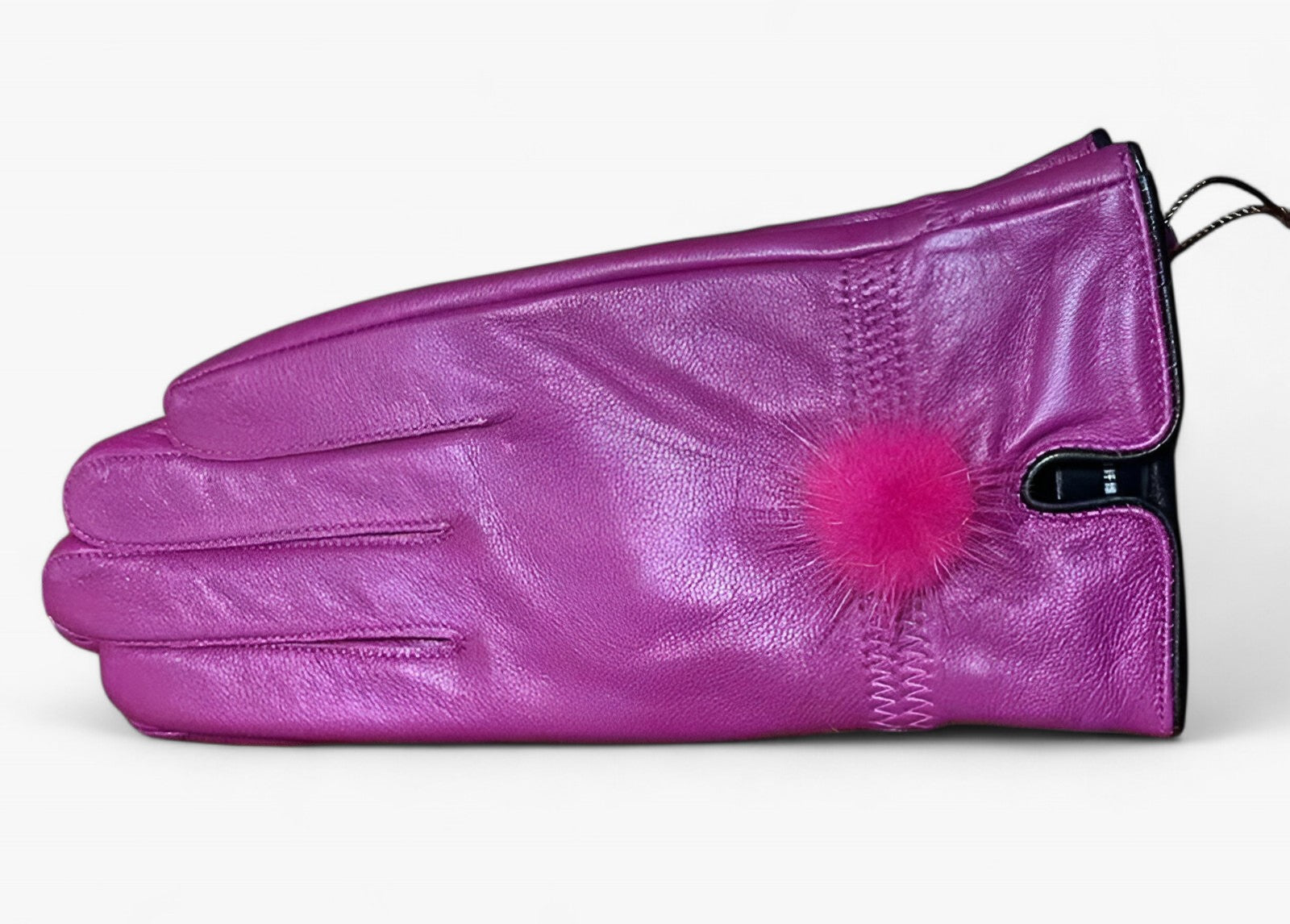 Gloves : Handschoenen Chocolade - Warme Leren - Luxe en Stijl in Lavendel One Size van Pantino