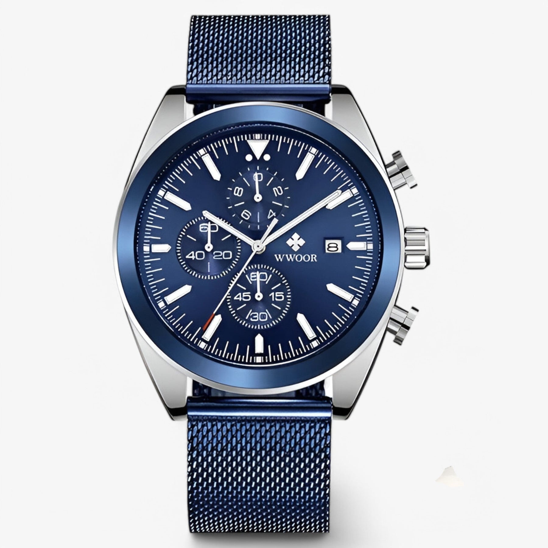 watches : Horloge Zwart Zilver - Luxe Chronograafhorloge van Roestvrij Staal in van Pantino