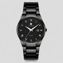 watches : Horloge Goud Goud met Doos - Elegant Quartzhorloge in Zwart zwart met doos van Pantino