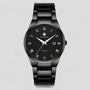 watches : Horloge Goud Goud met Doos - Elegant Quartzhorloge in Zwart zwart met doos van Pantino