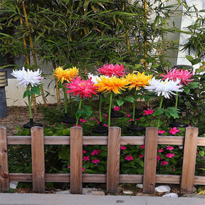 home & garden : Chrysanthemum LED Solar Licht Roze - Tuin Decoratief Bloemlicht - Solar LED in Roze van Pantino