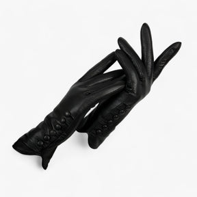 Gloves : Handschoenen Rood - Luxe Leren voor Koude Dagen in zwart van Pantino