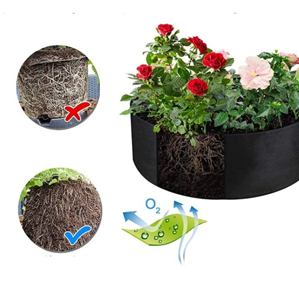 home & garden : Draagbare Groeitassen Zwart - Planten Kweken Groentestuin - Vilt in van Pantino
