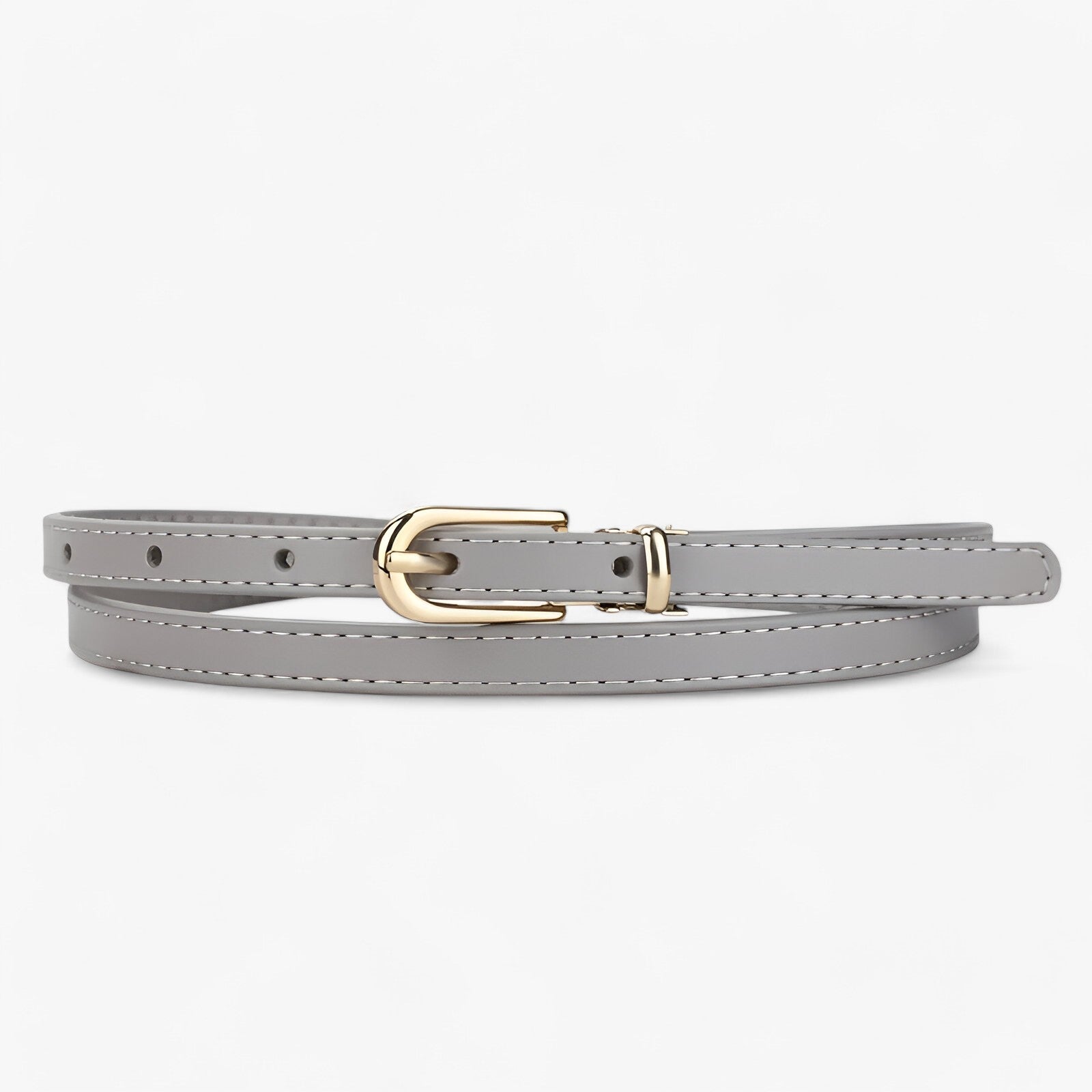 Belt : Echte Leren in Dun Ontwerp voor een Moeiteloze Stijl - Grijs in Grijs van Pantino
