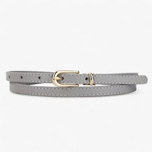 Belt : Echte Leren in Dun Ontwerp voor een Moeiteloze Stijl - Grijs in Grijs van Pantino