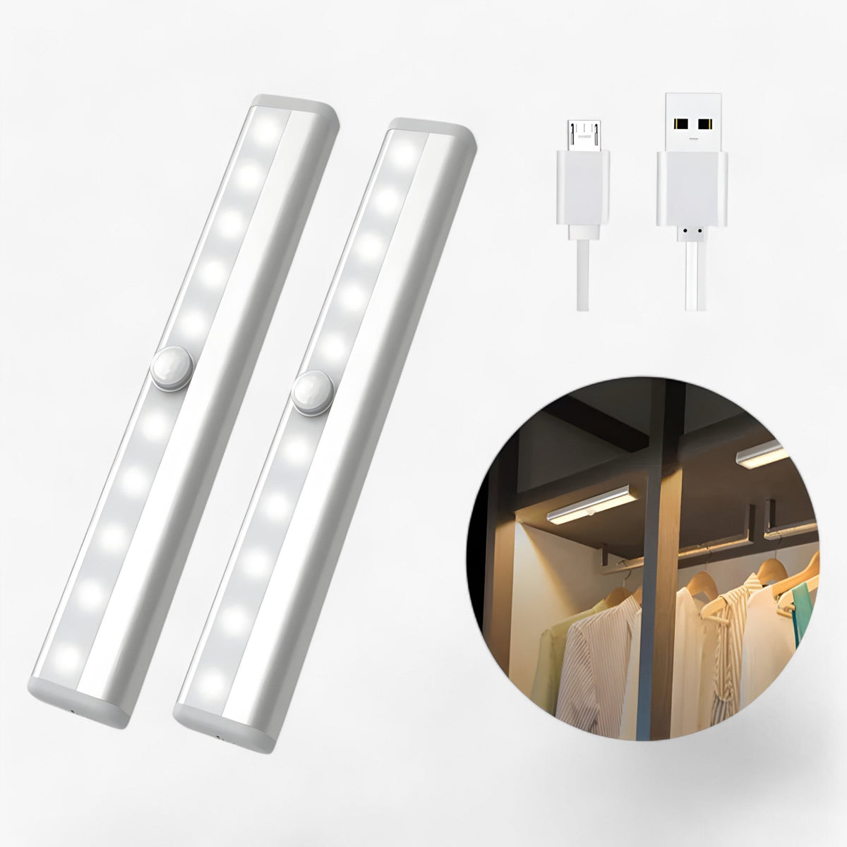 gadgets : LightBar - LED-Lamp met Bewegingssensor - Draadloos en Eenvoudige Installatie in van Pantino