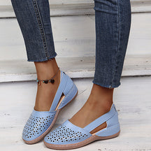 Sandals : Dames Orthopedische Sandalen Wit - Comfortabele Ergonomische Zomer Sandaal in Blauw van Pantino