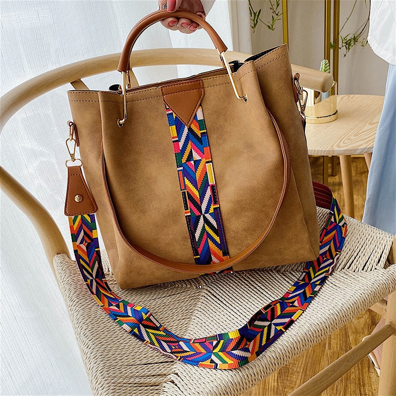 bags : Luxe Draagtas Kunstleer - Bruin in Bruin van Pantino