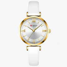 watches : Luxe Horloge voor Vrouwen Dames - Elegante Quartz Ontwerp - Groen in wit van Pantino
