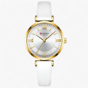 watches : Luxe Horloge voor Vrouwen Dames - Elegante Quartz Ontwerp - Groen in wit van Pantino