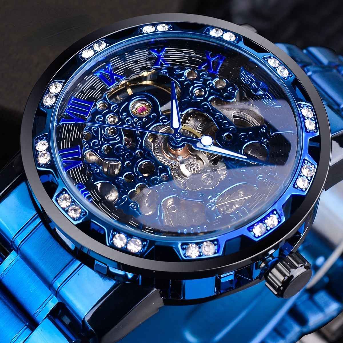 Herenhorloge Goudkleurig Staal - Luxe Kwarts Polshorloge met Verstelbare Stalen Armband