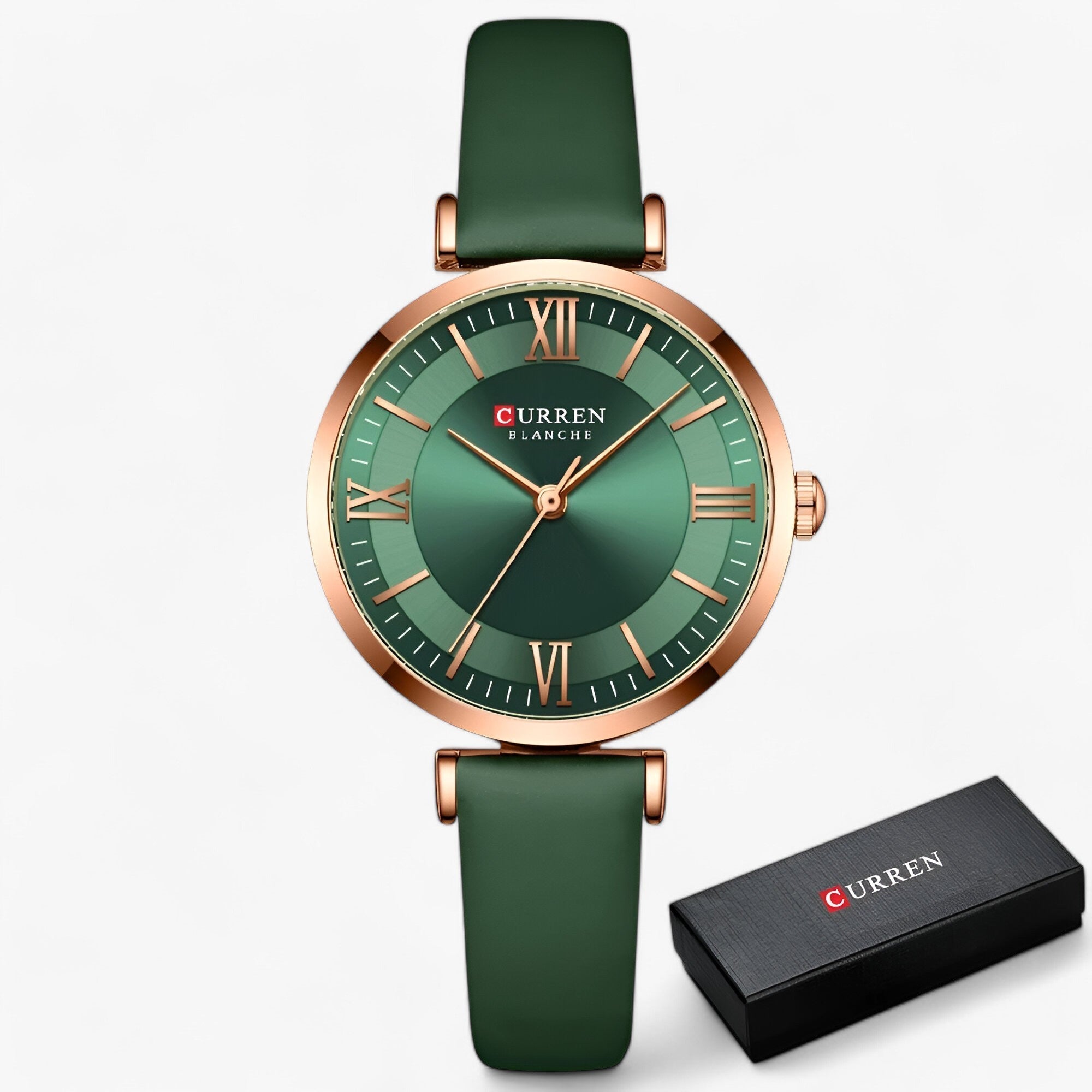 watches : Luxe Horloge voor Vrouwen Dames - Elegante Quartz Ontwerp - Groen in groen van Pantino