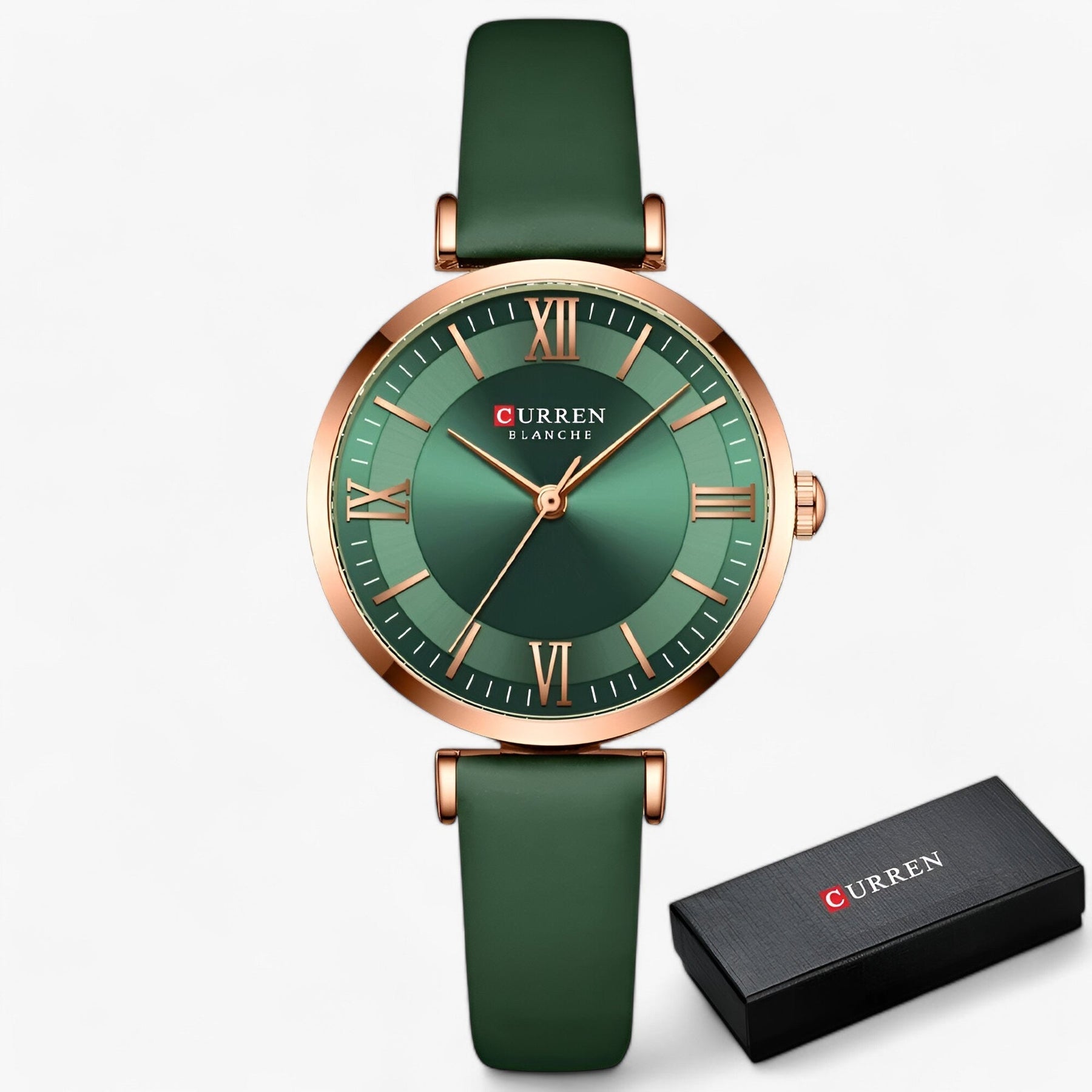 watches : Luxe Horloge voor Vrouwen Dames - Elegante Quartz Ontwerp - Groen in groen van Pantino