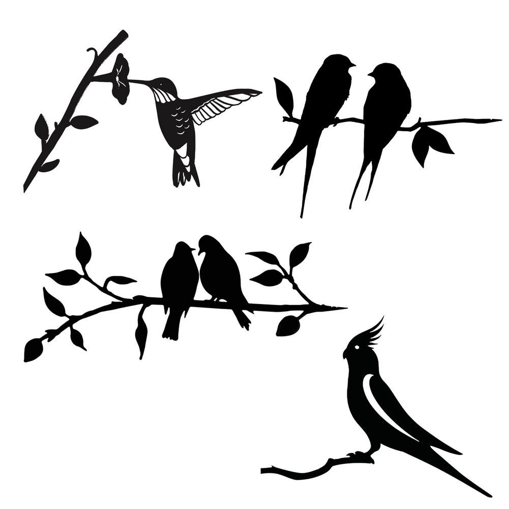 home & garden : Metalen Vogel Silhouet - Tuin Kunst Decoratie - Metaal in van Pantino